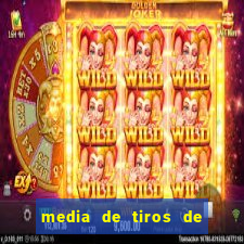 media de tiros de meta por jogo